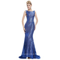 Starzz ärmellosen blauen Backless Ballkleid Sequins Formal Abendkleid ST000072-3